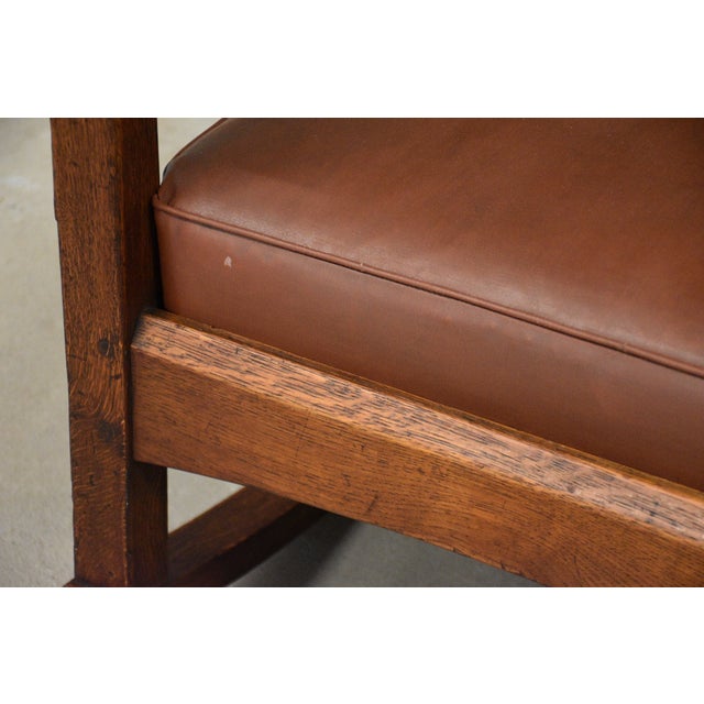 1910s L&jg Stickley Rocking Chair Mission Arts and Crafts For Sale - Image 10 of 11