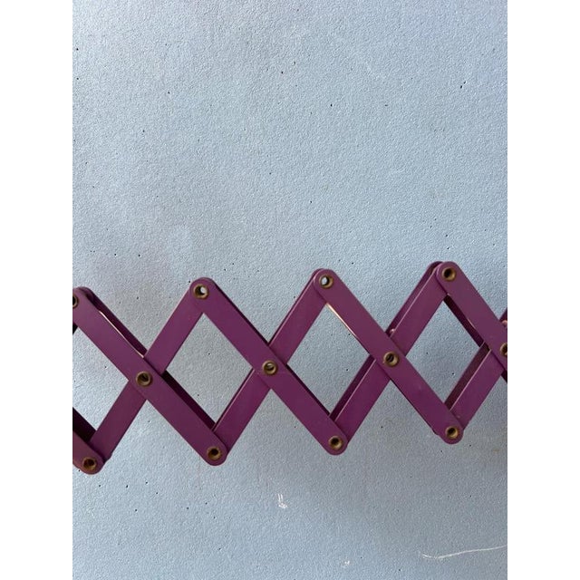 Vintage Space Age Purple Scissor Wall Lamp For Sale - Image 9 of 11