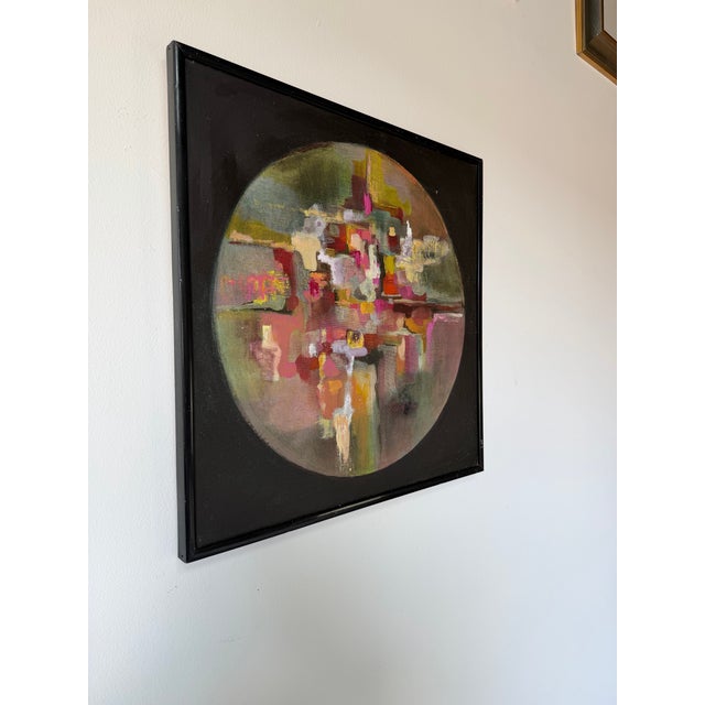 Bold and dynamic 1970’s Expressionist abstract painting by Hamington, executed in acrylic on canvas. This striking...