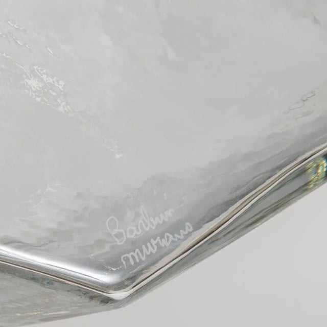 Barbini 1970s Mid-Century Barbini Architectural Glass Vases - A Pair For Sale - Image 4 of 8