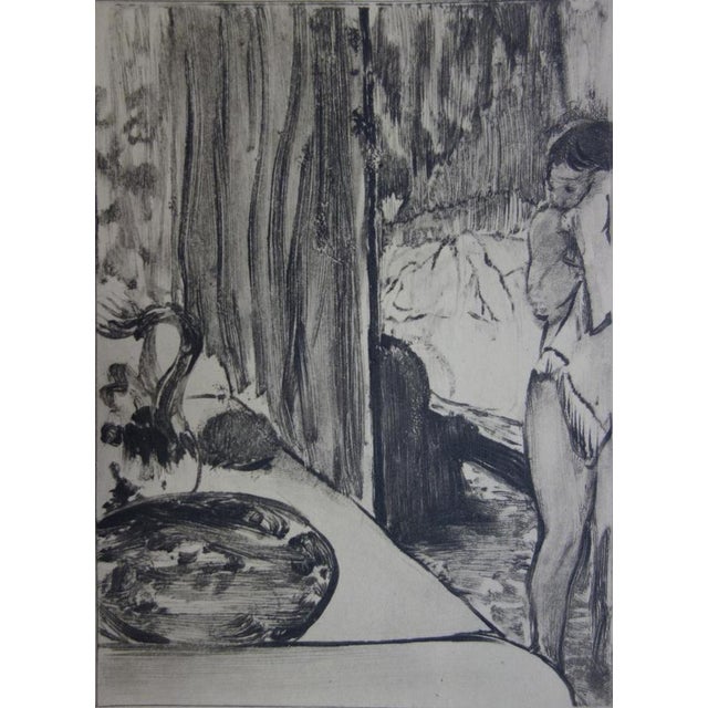 Modern Edgar Degas, Toilette Matinale: Nude, Original Engraving For Sale - Image 3 of 4