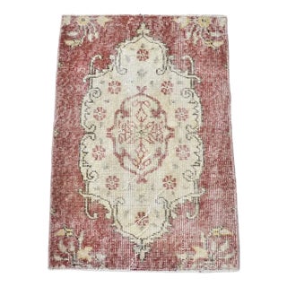 Turkish Handmade Rug in Faded Wool For Sale