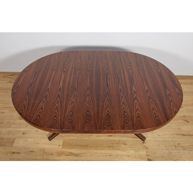 Mid-Century Round Rosewood Extendable Dining Table, Denmark, 1960s For Sale - Image 12 of 18