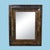 A pair of vintage mirrors with wide frames of hand-painted floral panels in rich, exotic tones — a true old-world...