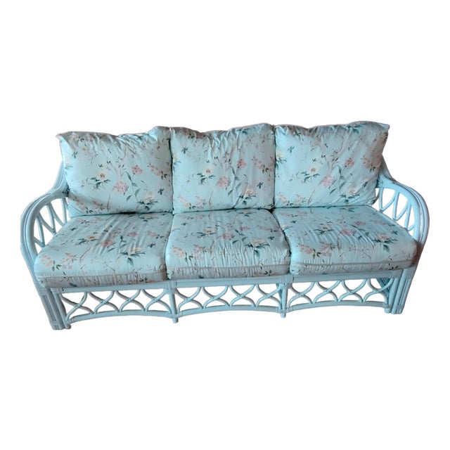 Vintage Rattan Sofa For Sale