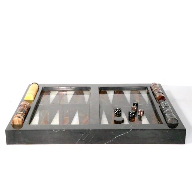 Gemstone Vintage Marble and Onyx Made in Italy Circa 1970's For Sale - Image 7 of 13