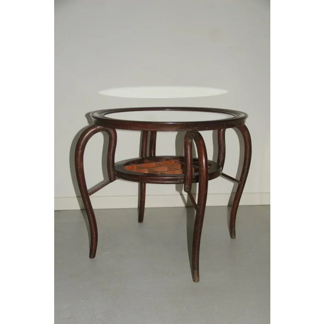 Brown Round Italian Table, 1950s For Sale - Image 8 of 8