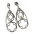 Pave Diamond Earrings 925 Sterling Silver Drop Earrings for Her Beautiful Gift, A Pair For Sale
