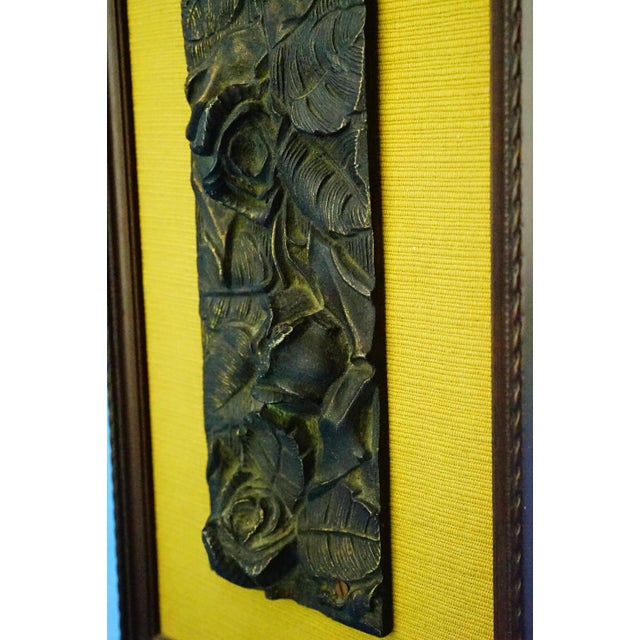 Metal 19th Century Art Nouveau Bas-Relief Flowers Panel in Bronze For Sale - Image 7 of 18