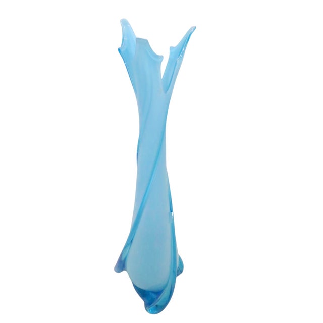 Classic Mid Century Murano Glass Swung style vase by Cristalleria, Fratelli Betti c. 1970's. This example is in excellent,...