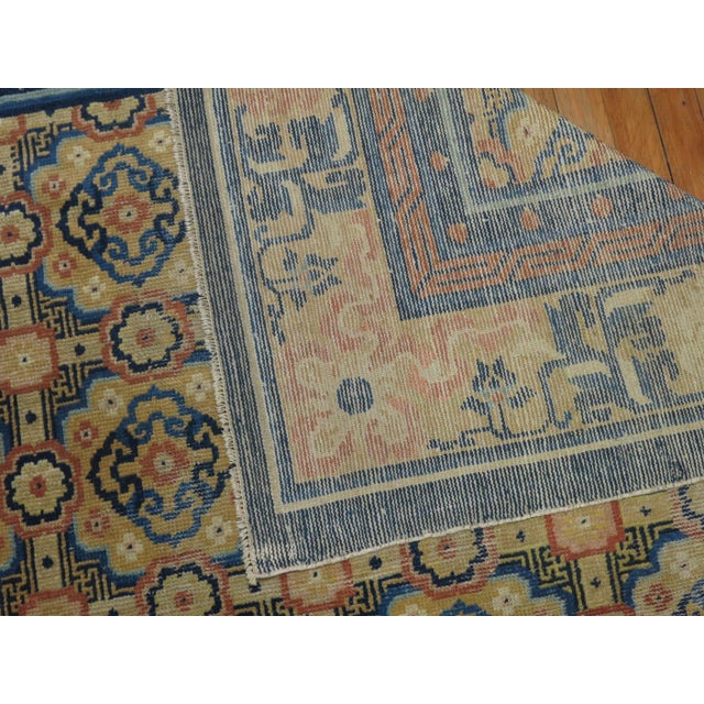 Vintage Zabihi Collection Geometric Chinese Intermediate Size Rug - 6'4" x 8'11" For Sale In New York - Image 6 of 7