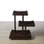 Wood Art Deco Rectilinear Swooping Three Tier Walnut Offset Side Table W/ Plinth Base For Sale - Image 7 of 15
