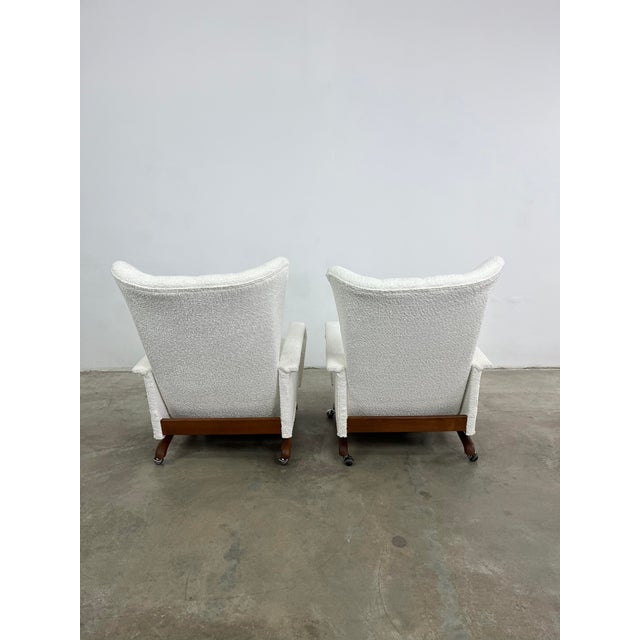 Textile Italian Reclining Armchairs - A Pair For Sale - Image 7 of 7