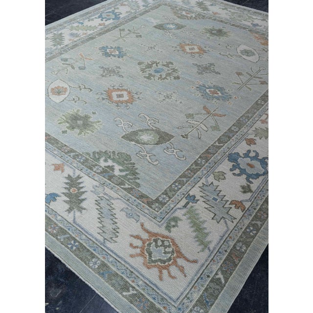 Gray Turkish Oushak Rug 8'3" x 9'8" #20409 For Sale - Image 8 of 8