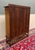Antique English Bookcase Cabinet Double Door Leaded Wavy Glass Oak c.1930s For Sale - Image 18 of 18