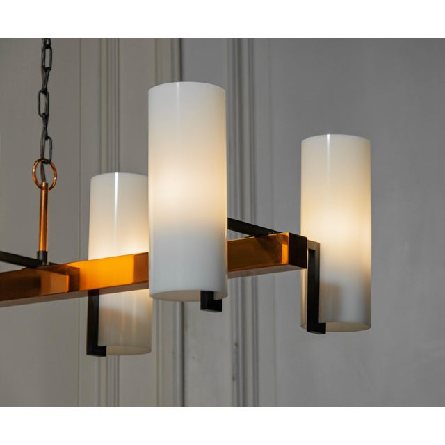 Vintage Danish Copper Chandelier by Jo Hammerborg for Fog & Mørup, 1970s For Sale - Image 6 of 10