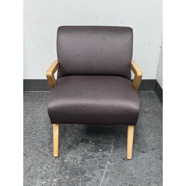 Modernon Space Age Retro Lounge Chair With Maple Wood Finish For Sale - Image 10 of 12