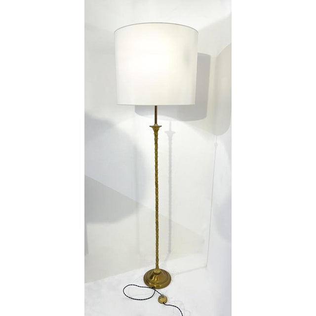 1950s Mid-Century Brass Floor Lamp from Maison Baguès, 1950s For Sale - Image 5 of 7