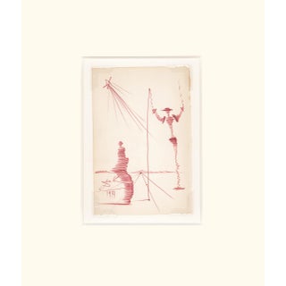 Signed 1971 Pen and Ink Drawing "Don Quixote" by Salvador Dalí For Sale