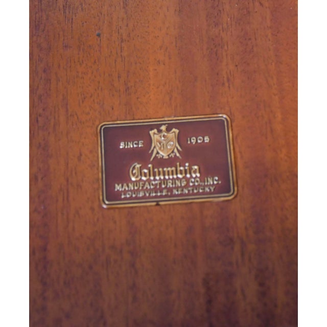 1930 Columbia Regency Style Mahogany & Leather Top Coffee Table For Sale - Image 10 of 13