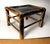 Mid 20th Century Boho Chic Bamboo Black Painted Distressed Low Riser/Plant Stand For Sale - Image 5 of 10