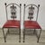 Metal Wrought Iron Grape Motif Dining Set With Beveled Glass Table and Six Chairs, 20th C For Sale - Image 7 of 12