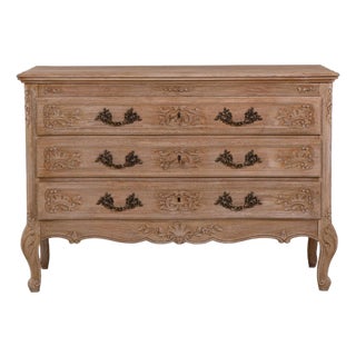 Mid 20th Century France Louis XV Antique White Wood Chests of Drawers For Sale