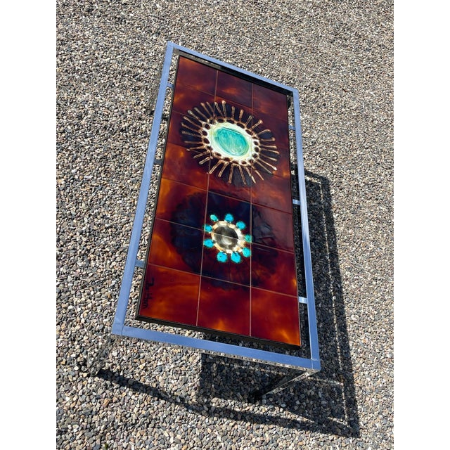 Vintage Rectangular Tiled Coffee Table by Juliette Belarti, 1970s For Sale - Image 10 of 15