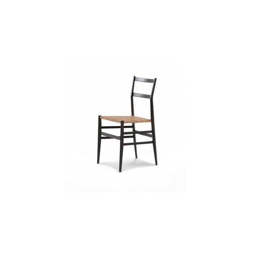 Gio Ponti Black Stained Ash Superleggera Chair by Gio Ponti for Cassina For Sale - Image 4 of 9
