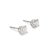 Unisex 14k White Gold 1.29ctw Round Diamond Screw Back Stud Earrings, Pair For Sale - Image 4 of 8