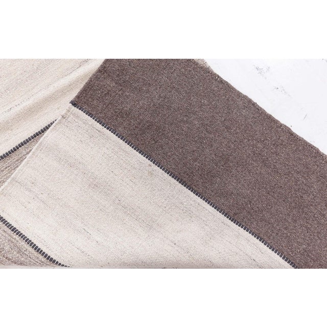 Textile Contemporary Flat Weave Striped Wool Runner by Doris Leslie Blau For Sale - Image 7 of 7