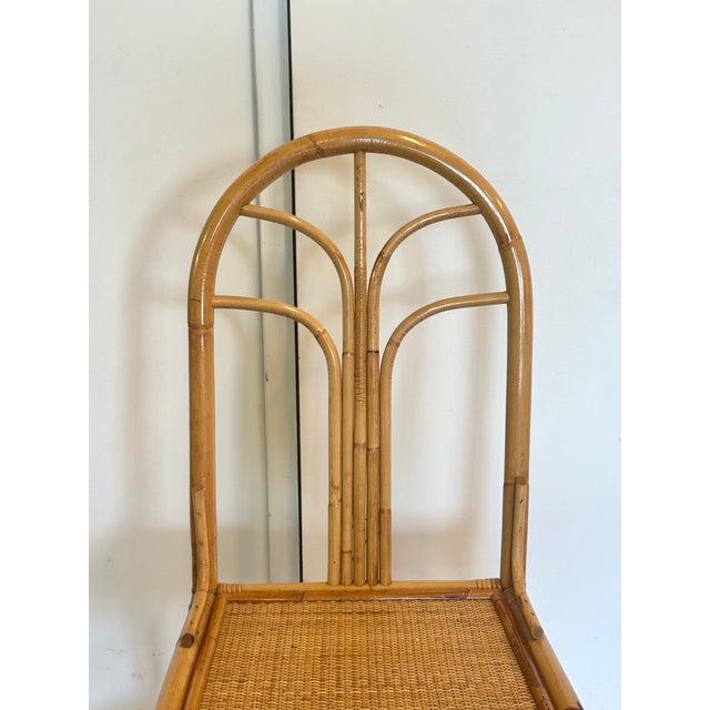 Wicker and Bamboo Chair, 1970s For Sale - Image 4 of 7