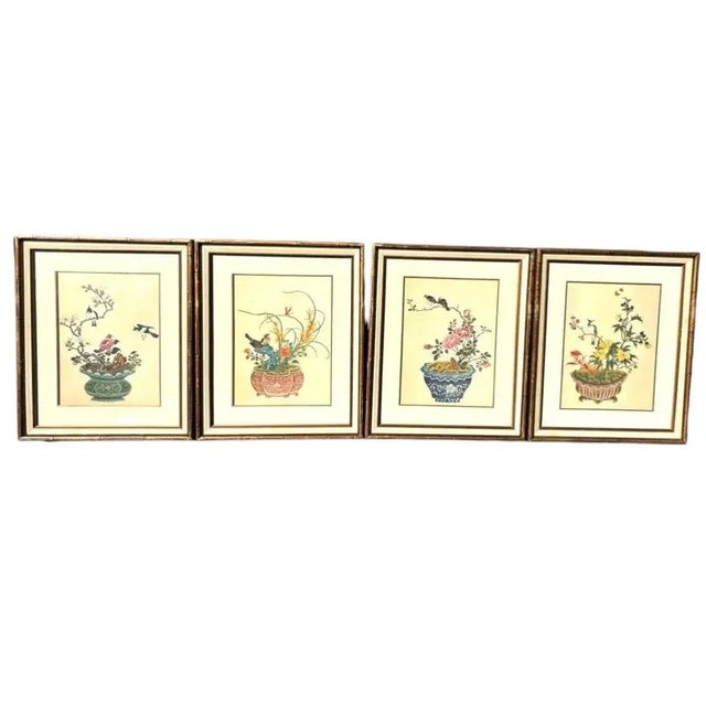 These beautiful Polychrome Chinese etchings are originals and are in great antique condition! See photos for visual...