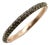 Vintage Micro Pave Cognac Diamond Eternity Band in 10k Gold With Rhodium Finish, Size 8.25 For Sale