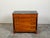 Early 20th Century French 1930s Empire Style Walnut Commode with Grey Marble Top and Black Columns For Sale - Image 5 of 12