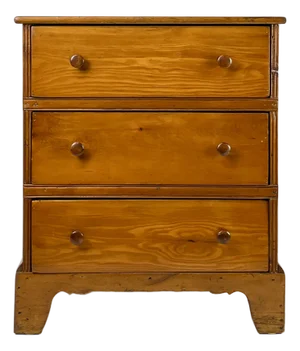 19th Century Antique Pine Three-Drawer Chest