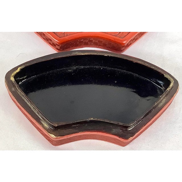 Chinese Vintage Chinese Cinnabar Lacquer Box For Sale - Image 3 of 7