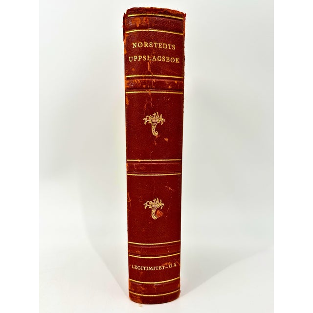 Swedish Encyclopedia Pages 929 - 1912. Spine reads Norstedts Uppslagsbok. Legitimitet - O.A. First page reads at the...