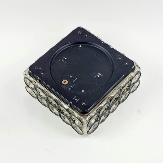 Transparent 1960s Mid-Century Modern Iron Rings & Glass Flush Mount From Limburg For Sale - Image 8 of 11