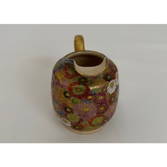 Late 19th Century Meiji Period Shuzan Satsuma Thousand Flowers Mille Fleur Demitasse Service, 13 Pieces For Sale - Image 15 of 16