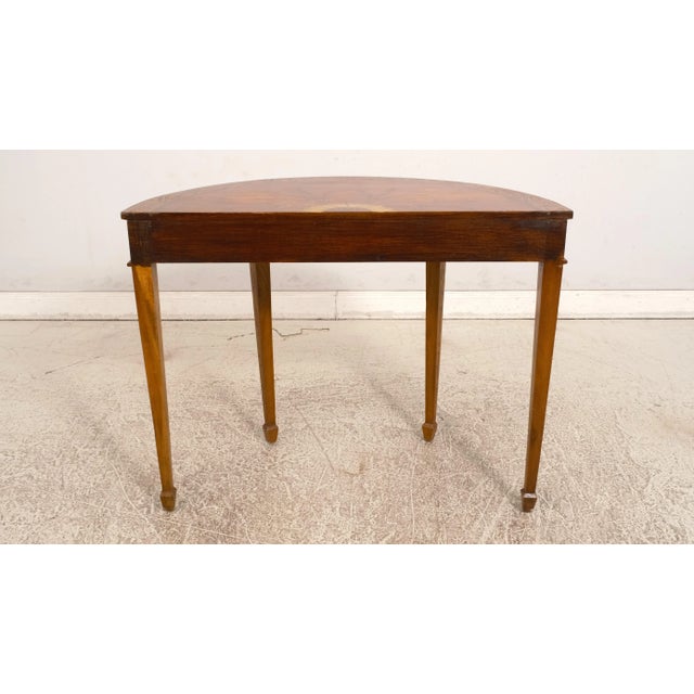 Paint Decorated Adam Style Satinwood Console Table For Sale - Image 11 of 12