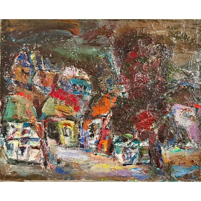 Sand Alexander Pavlov, Russian Ukrainian Abstract Oil Painting Alexander Pavlov Vilnius Landscape For Sale - Image 8 of 14