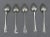 Set of 5 sterling silver coffee spoons by Peter & Ann Bateman, London, 1796. Georgian neoclassical design. Peter was...