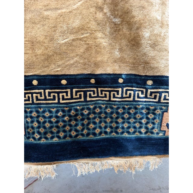 12 X 9 Antique Chinese Art Deco Chinoiserie Peking Rug Geometric Medallion For Sale - Image 10 of 15