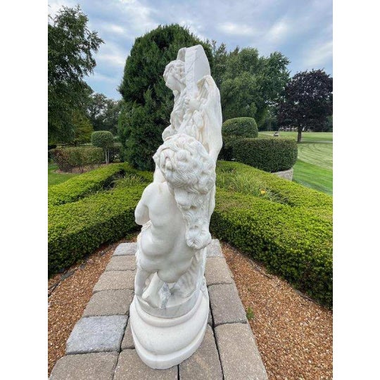 Antique Italian White Carrara Marble Sculpture After "Toilette De Vénus", After Louis-Simon Boizot (1743-1809) For Sale In Chicago - Image 6 of 9