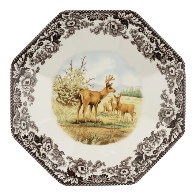 Spode Woodland American Wildlife Octagonal Platter 14", Deer For Sale