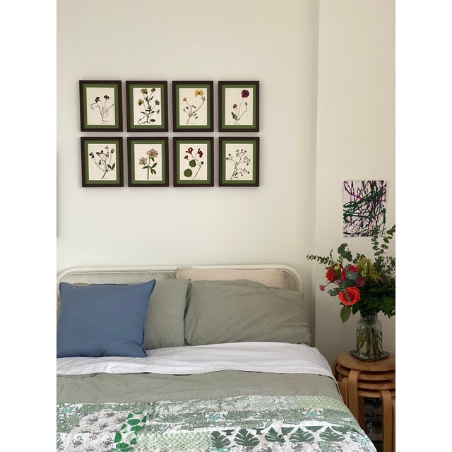 Original artwork by Ree Char, Los Angeles-based photographer and botanical artist. Eight pressed flower compositions, each...
