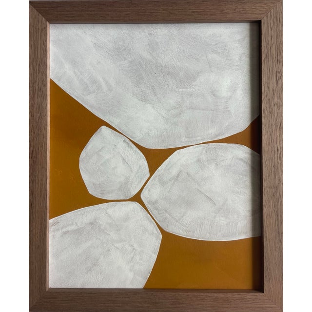 2026 Contemporary Set of Nine Abstract Paintings in Sienna on Cotton Paper by Artist r.k. Red For Sale In San Francisco - Image 6 of 13