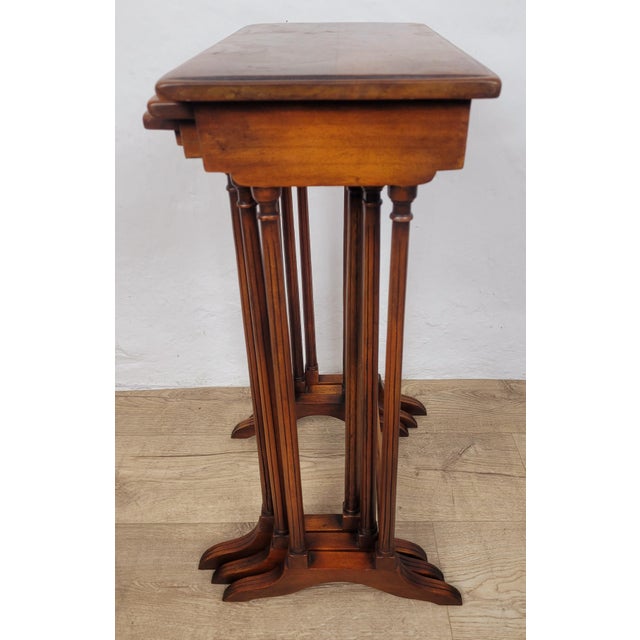 Victorian Nesting Tables in Mahogany, 1880, Set of 3 For Sale - Image 16 of 18