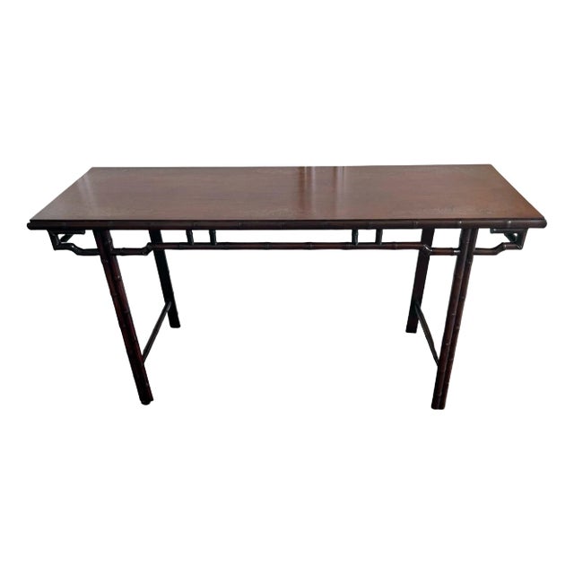 Chinese Altar Table With Rare Silver Wire Inlays For Sale